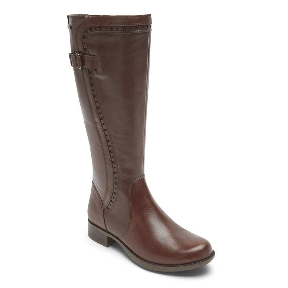 Rockport Singapore Womens Boots - Copley Waterproof Tall Brown - OU1493786